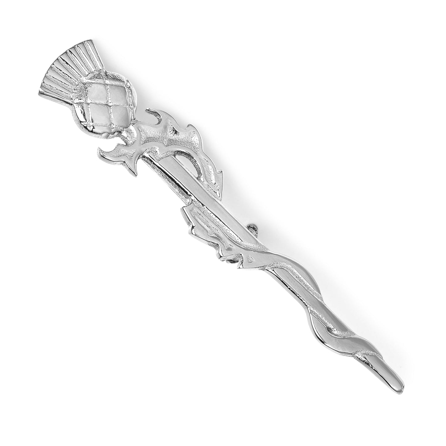 Kilt Emproium Scottish Thistle Vine Kilt Pin, Rust Free Brass - 4 inches