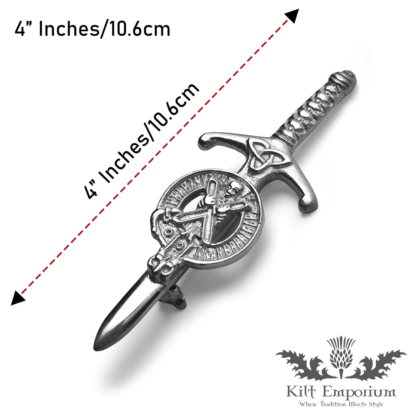 Kilt Emporium Saint Andrew Kilt Pin, 4 Inches, Rust-Free Brass Metal