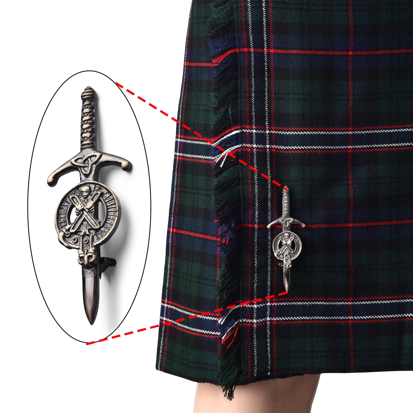 Kilt Emporium Saint Andrew Kilt Pin, 4 Inches, Rust-Free Brass Metal