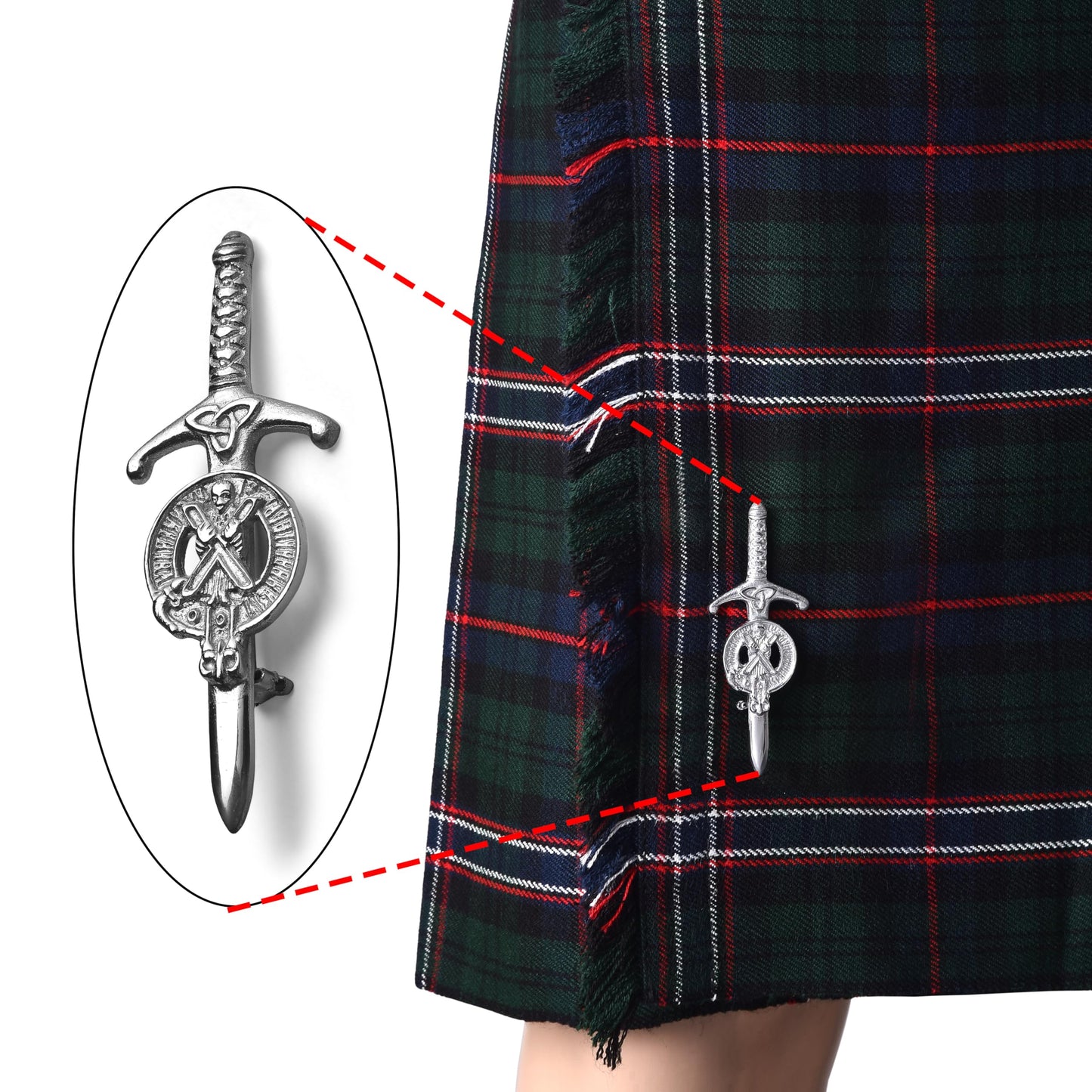Kilt Emporium Saint Andrew Kilt Pin, 4 Inches, Rust-Free Brass Metal