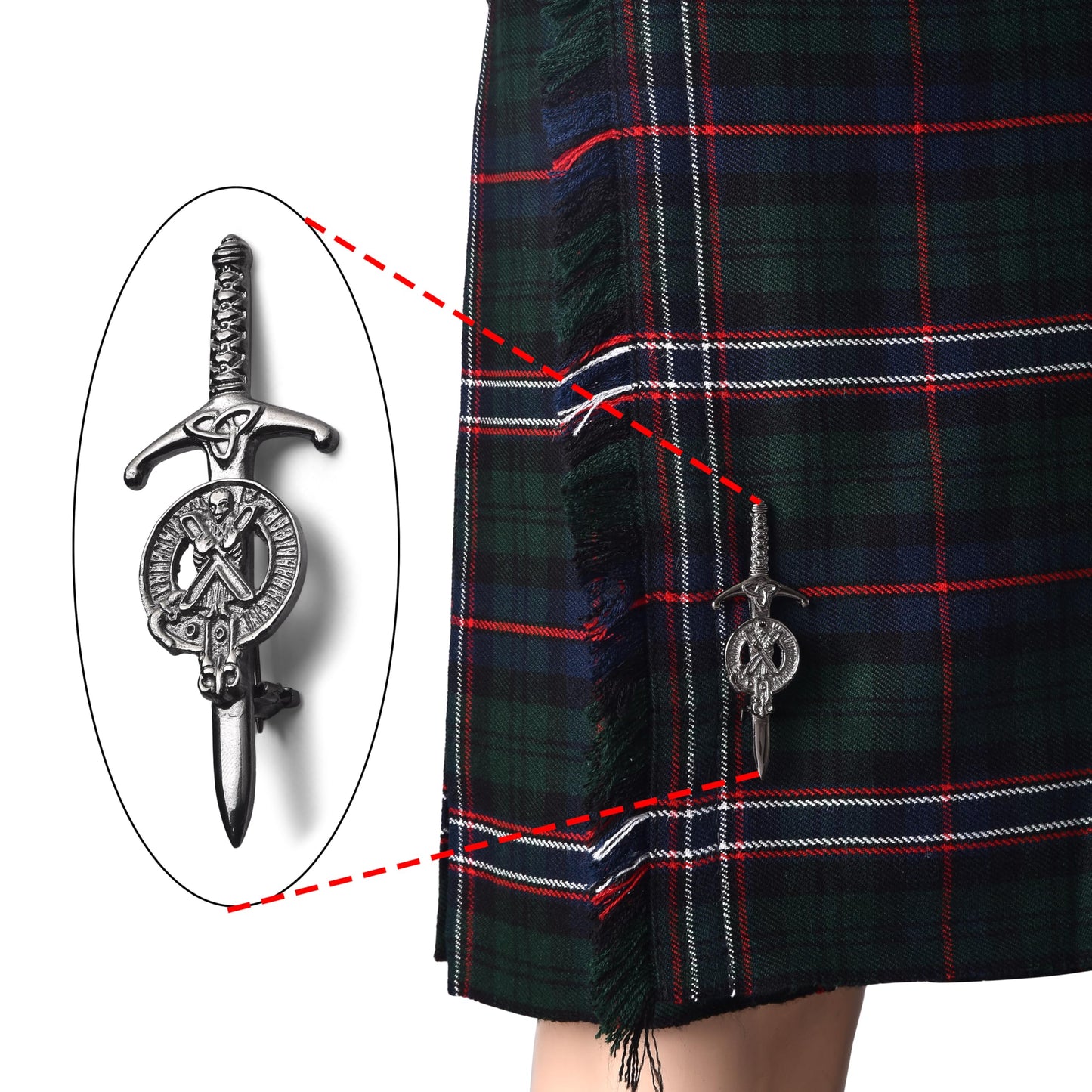 Kilt Emporium Saint Andrew Kilt Pin, 4 Inches, Rust-Free Brass Metal