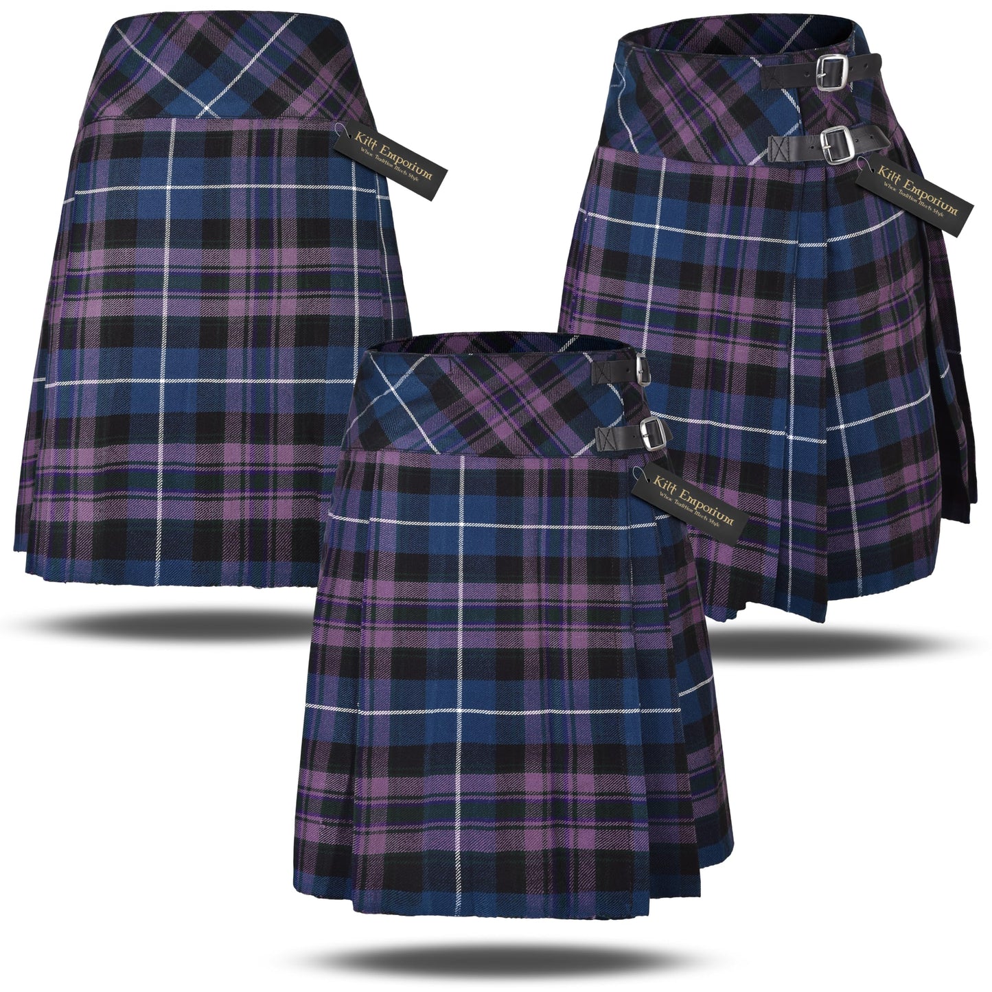 Kilt Emporium Billie Skirt - 20" Satin-Lined Scottish Kilt for Women