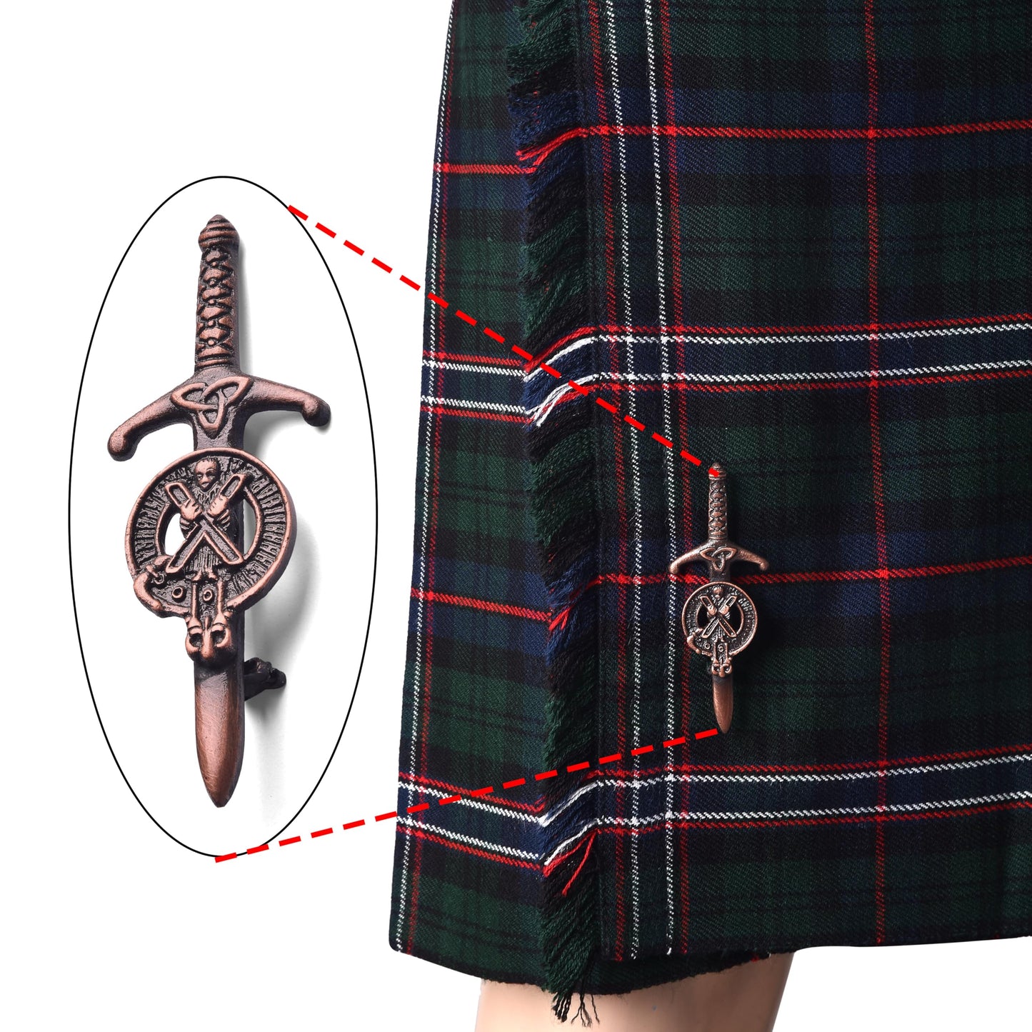 Kilt Emporium Saint Andrew Kilt Pin, 4 Inches, Rust-Free Brass Metal