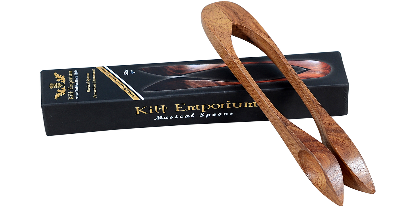 Kilt Emporium Rosewood Musical Spoons - Irish Celtic Sound, 9"