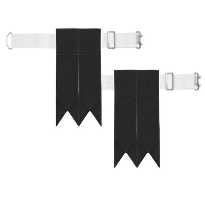Adjustable Kilt Flashes for Men – Plain & Tartan with Heavy Buckle