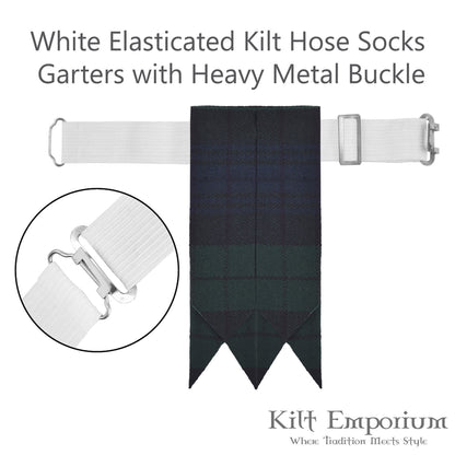 Adjustable Kilt Flashes for Men – Plain & Tartan with Heavy Buckle