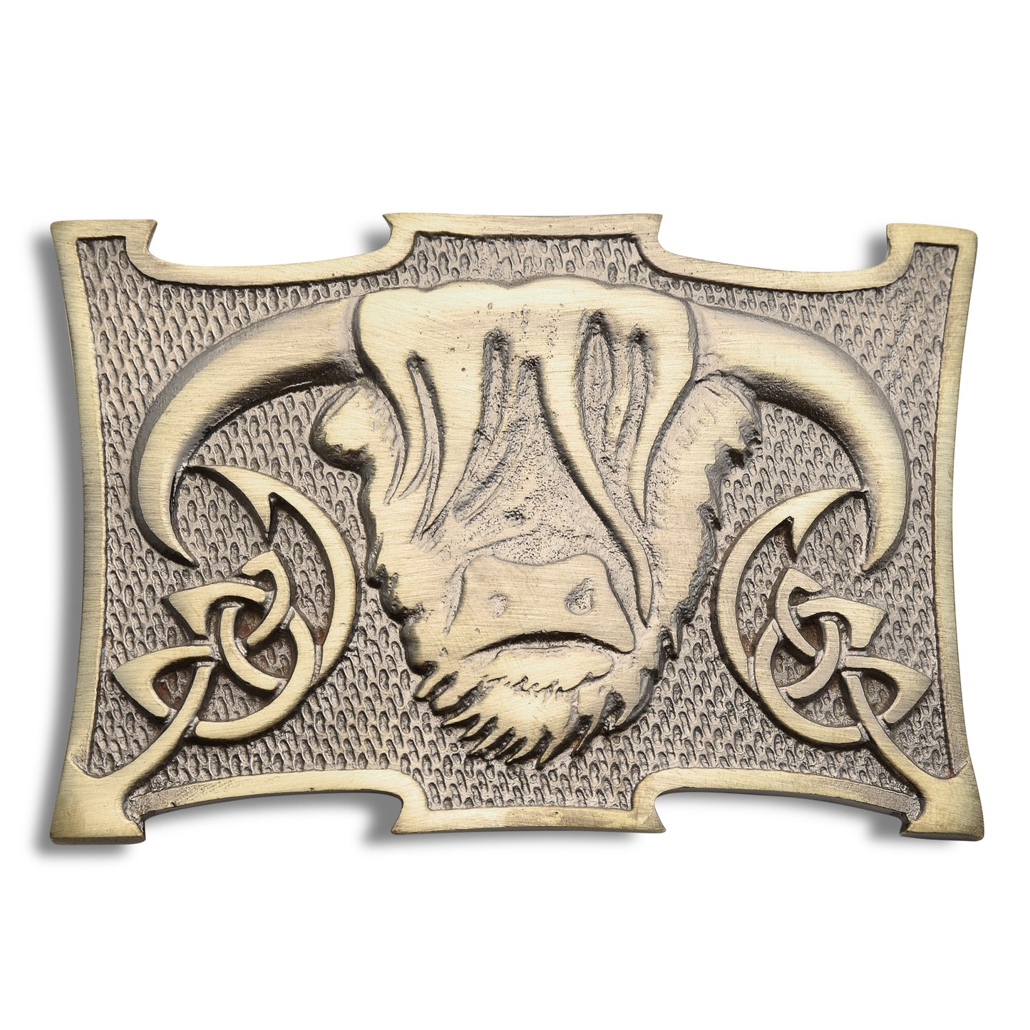 Highland Cow Kilt Belt Buckle – Traditional Heilan Coo Design