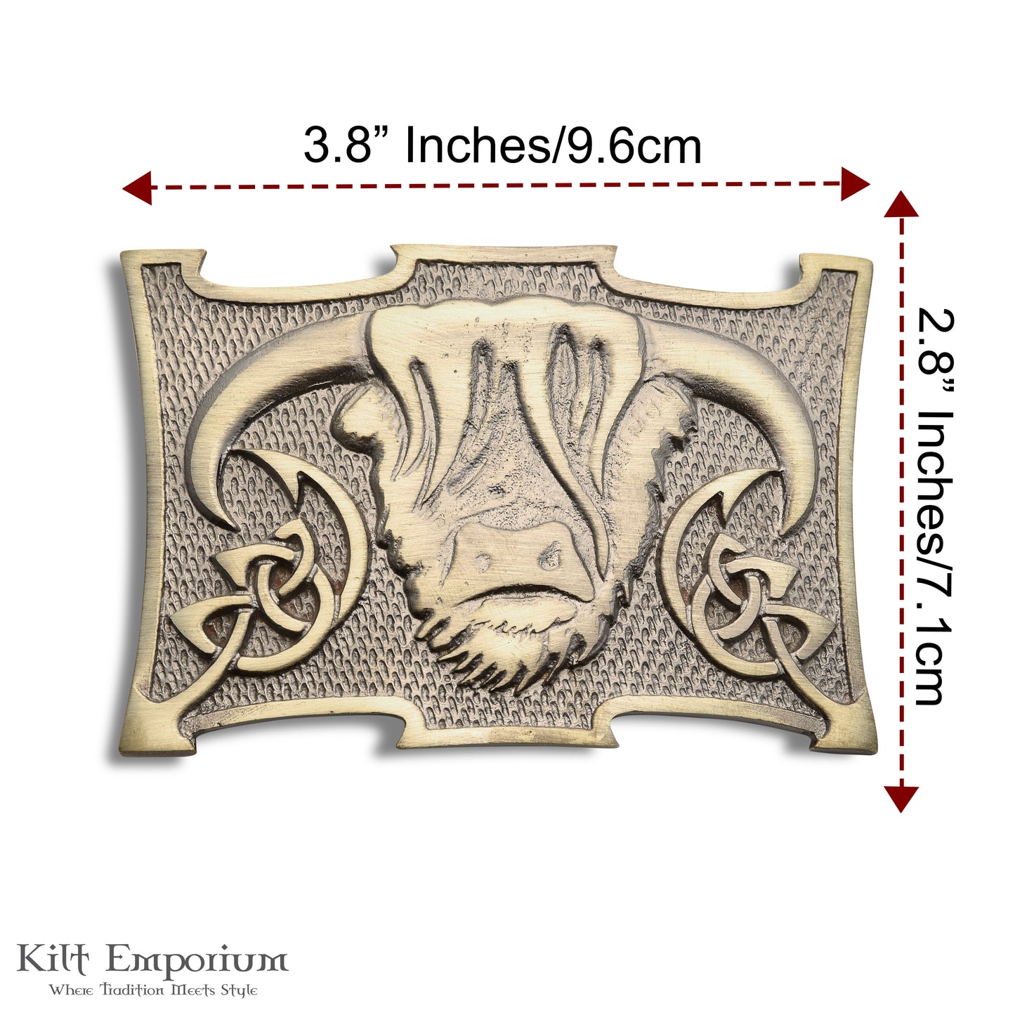 Highland Cow Kilt Belt Buckle – Traditional Heilan Coo Design