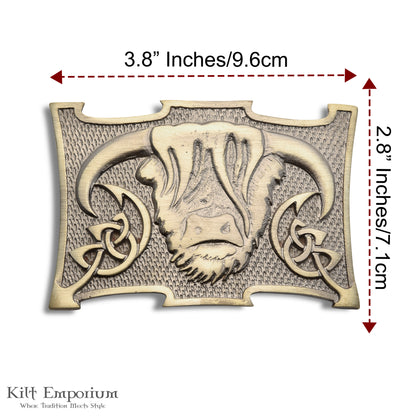 Highland Cow Kilt Belt Buckle – Traditional Heilan Coo Design