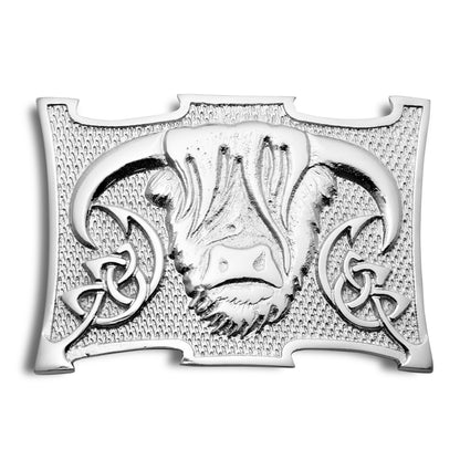 Highland Cow Kilt Belt Buckle – Traditional Heilan Coo Design