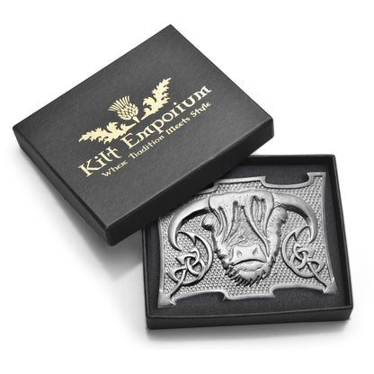 Highland Cow Kilt Belt Buckle – Traditional Heilan Coo Design