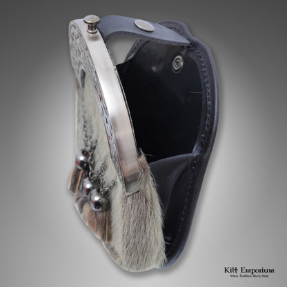 Kilt Emporium Celtic Knot Cantle Brown Sporran - Premium Full Dress Men's Kilt Accessory