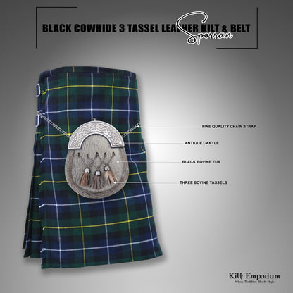 Kilt Emporium Celtic Knot Cantle Brown Sporran - Premium Full Dress Men's Kilt Accessory