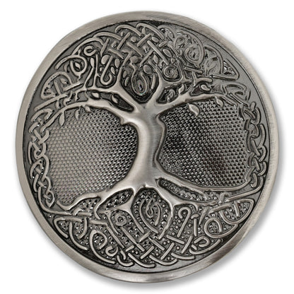 Kilt Emporium Tree of Life Celtic Kilt Belt Buckle - Round Brass Design
